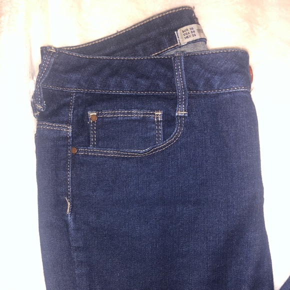 ZARA DARK SKINNY HIGH WAISTED JEANS - Picture 2 of 4